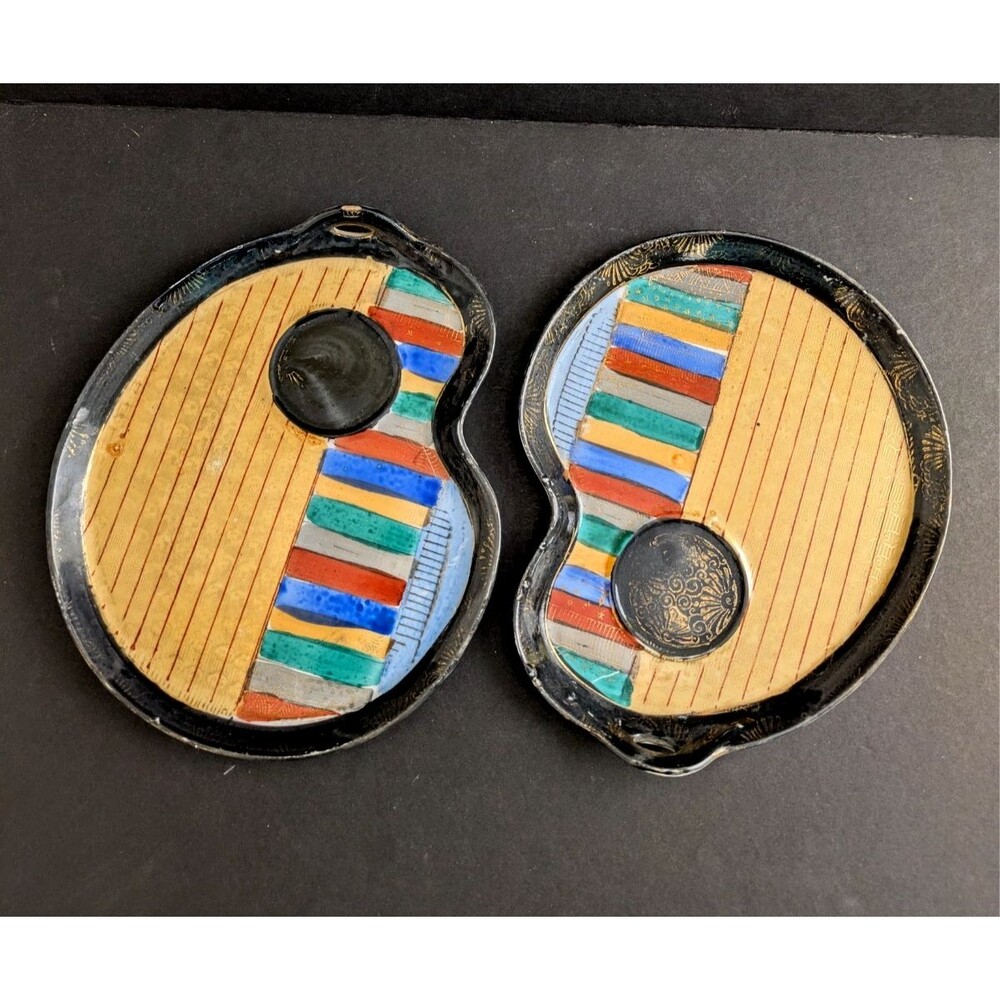 Vintage TT Takito Hand Painted Tea Cup Porcelain Plate - Set of 2